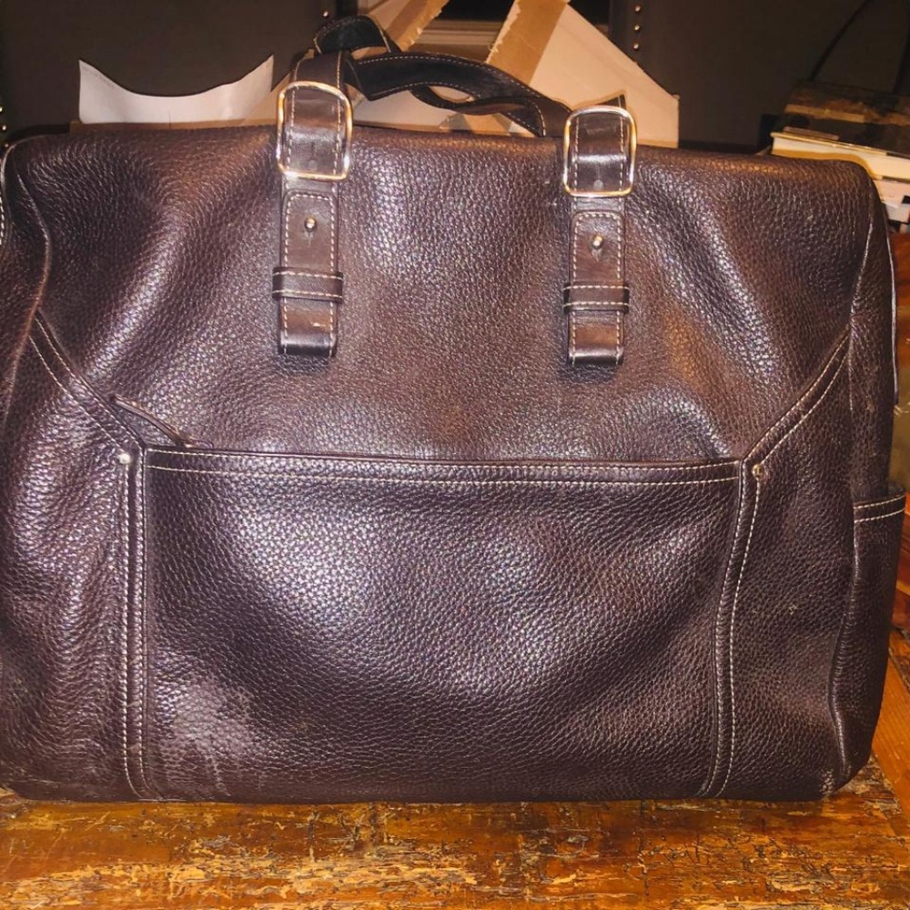 Levenger leather briefcase work bag